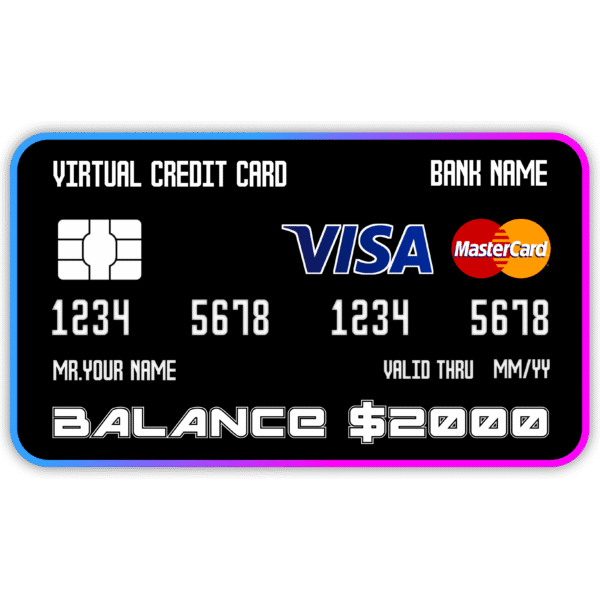 $2000 Balance Virtual Credit Card