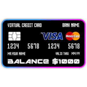 $1000 Balance Virtual Credit Card