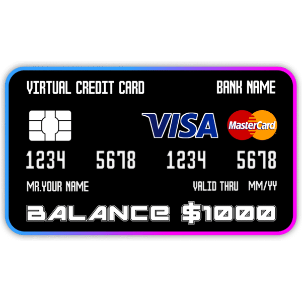 $1000 Balance Virtual Credit Card