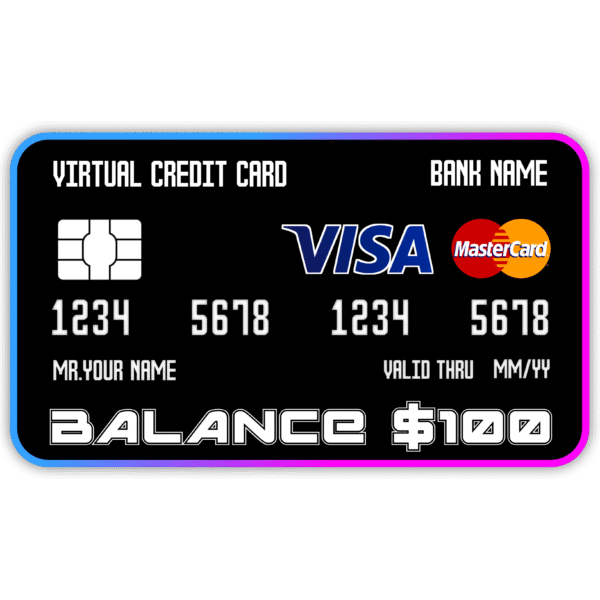 $100 Balance Virtual Credit Card